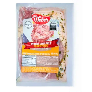 Pernil com pele temperado